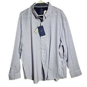Construct Slim Fit Shirt XXL Mens Blue Geometric Stretch Button Down NWT. 642